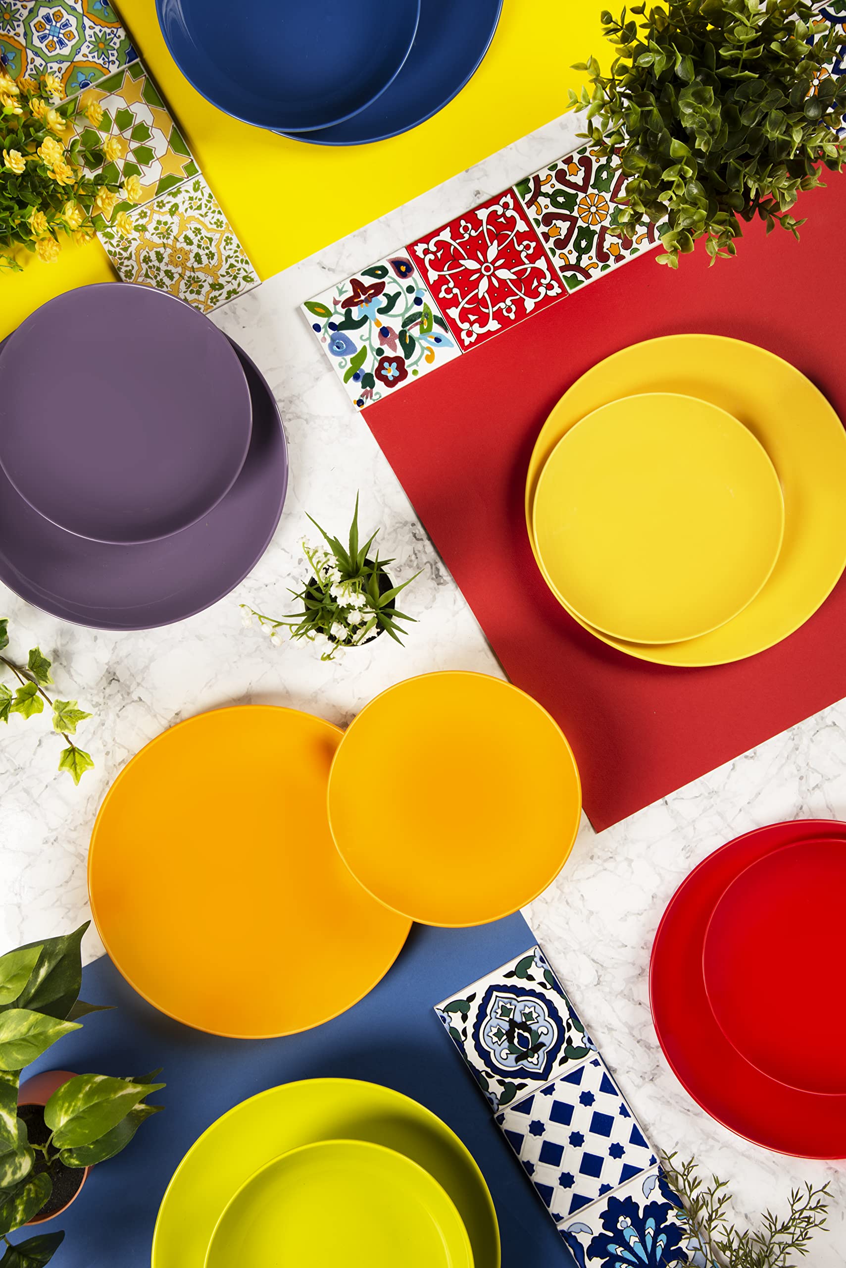 Stylish Ceramic Soup Bowl Set - 20x20x4cm Modern Dinnerware - Perfect for Soup, Salad, Cereal & Dessert - Elegant Lilla Design for Home Dining & Restaurant Use