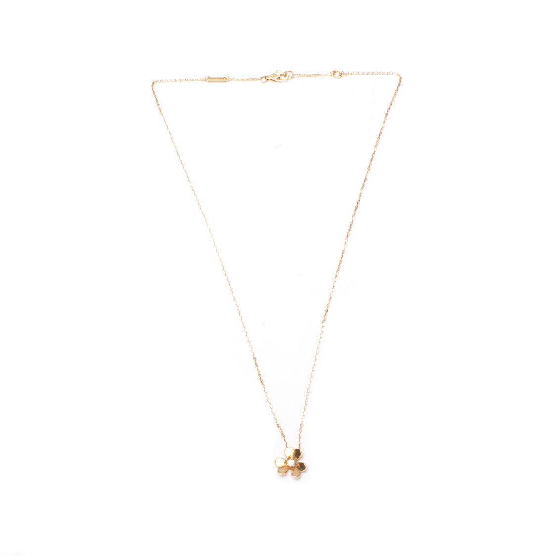 18K Gold Mini Frivole Pendant Necklace for Women - Elegant Rose Petal Design, Perfect for Weddings, Anniversaries & Everyday Luxury Jewelry Gifts