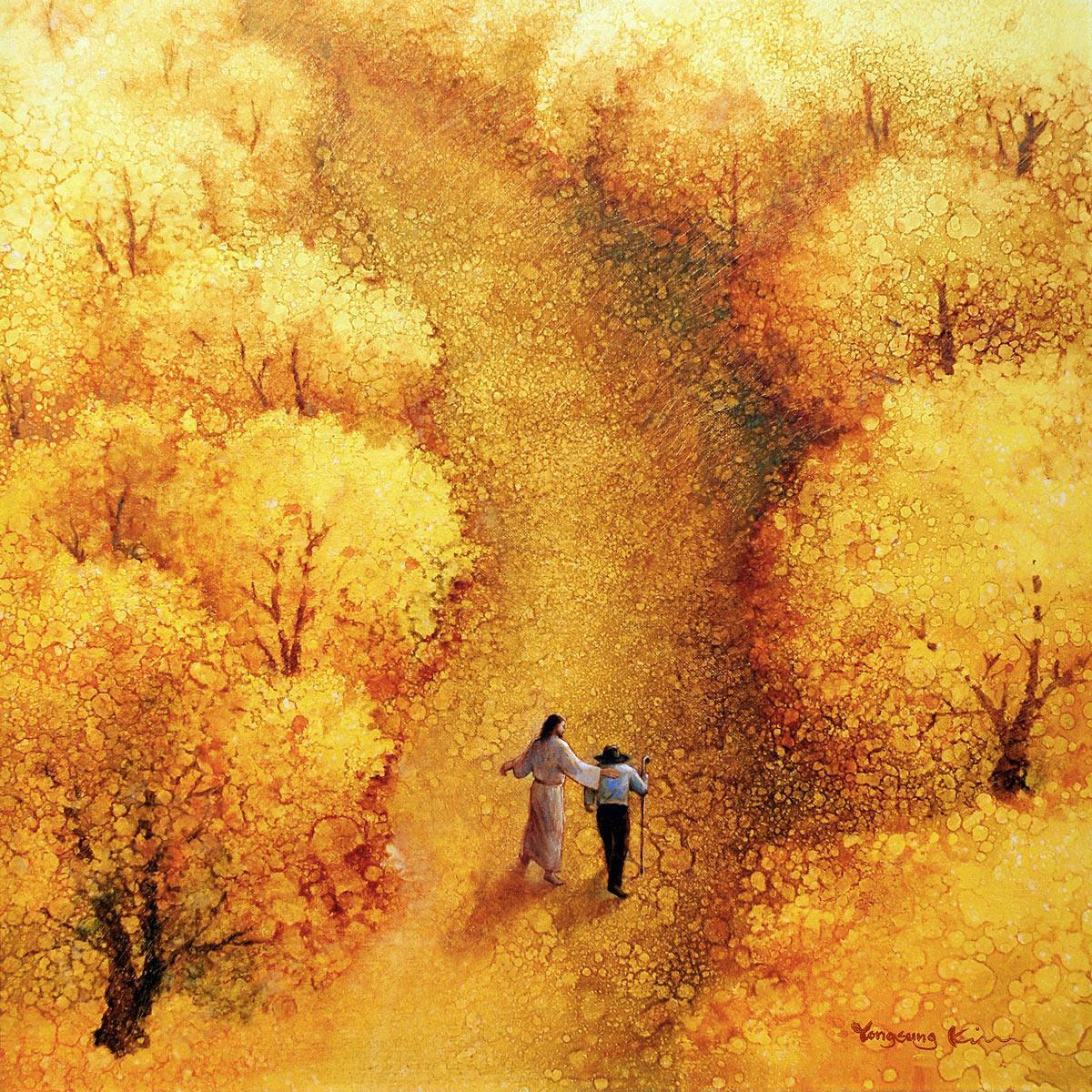 By Your Side - Heartwarming Art Print by Yongsung Kim | Christian Home Decor, Wall Art for Living Room & Bedroom | Perfect Gift for Weddings, Anniversaries & Housewarming