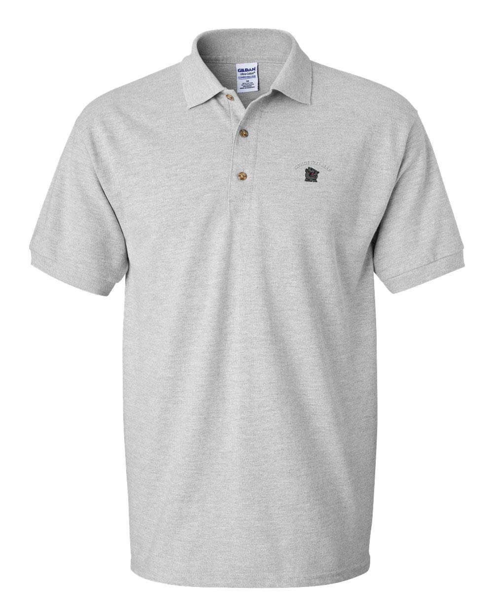 Custom Embroidered Men's Polo Shirts with Smiling Hippo Design - 100% Cotton Comfort for Golf, Casual Wear & Business Casual Outfits