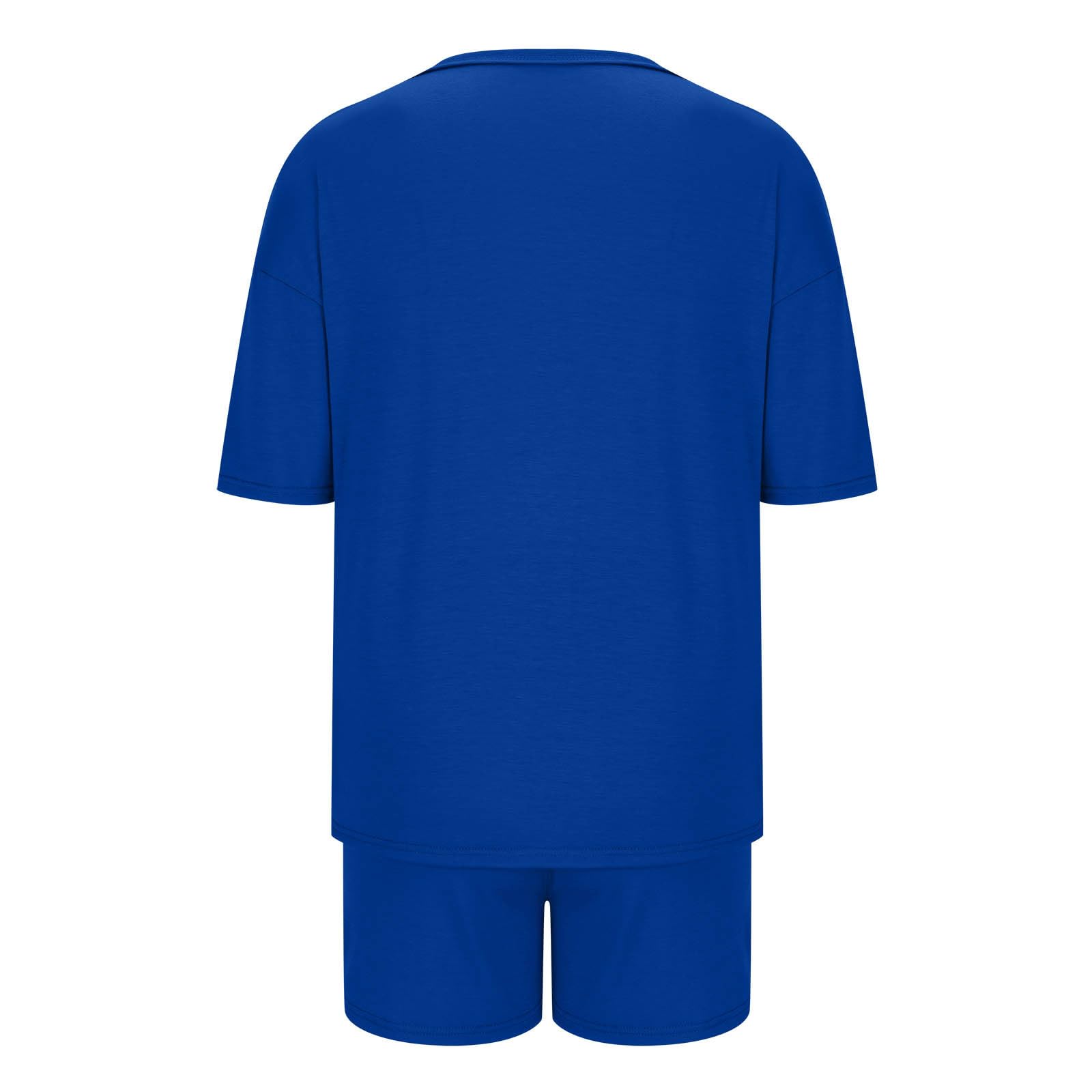 Women's 2-Piece Lounge Set - Soft Summer Pajama Shorts & Round Neck Top Sleepwear - Comfortable Casual Outfit for Home, Travel & Relaxation - Size 6X-Large