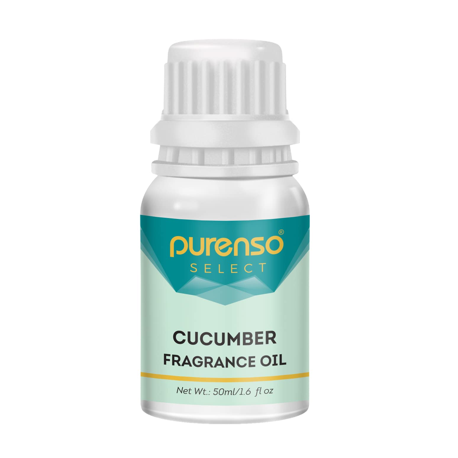 Purenso Cucumber Fragrance Oil - 50ml Aromatherapy Essential Oil for DIY Soap, Candle Making, Diffusers, Lotion & Shampoo | Spa, Home Relaxation & Gift Idea