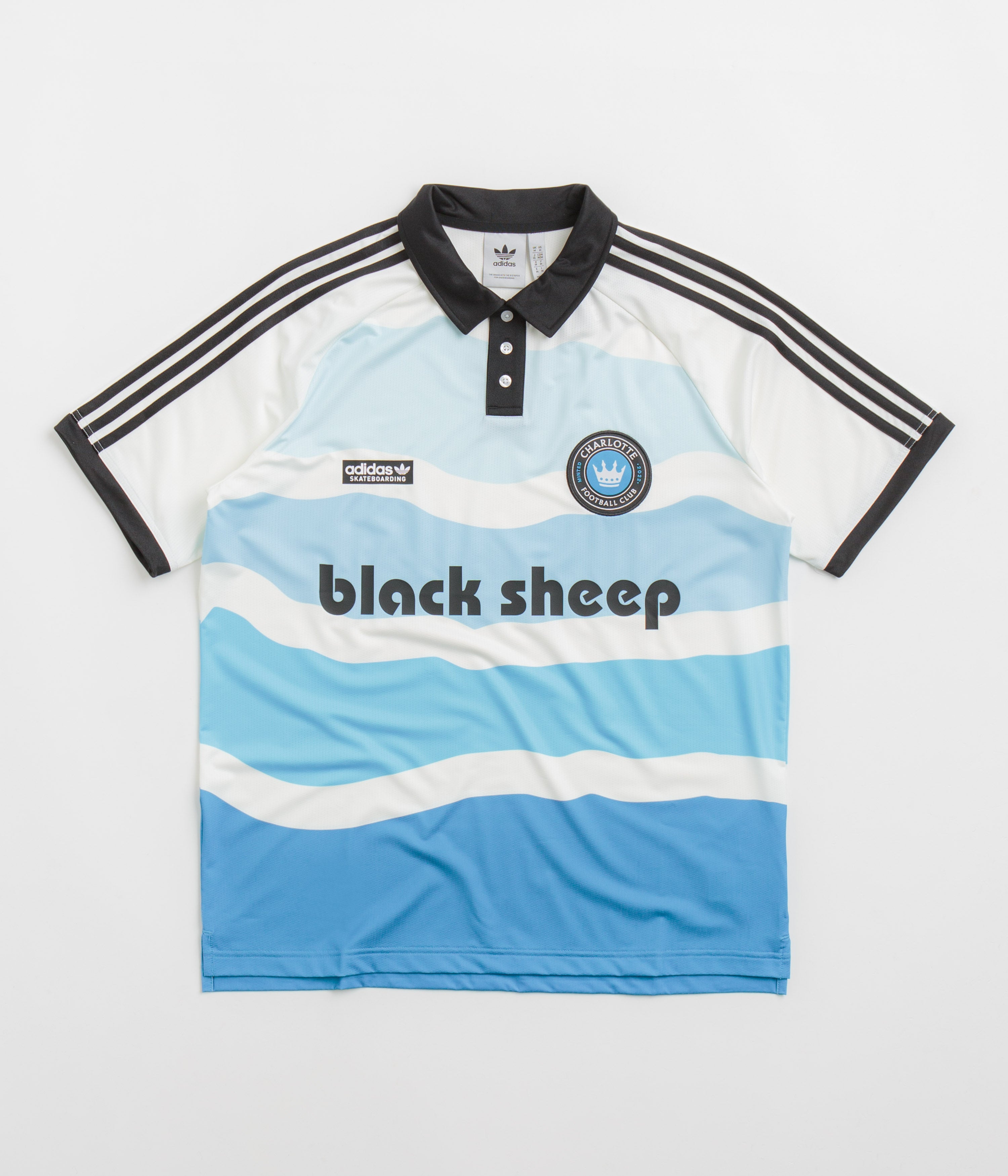 Adidas x Black Sheep x Charlotte FC Soccer Jersey - White, Sharp Blue & Black - Authentic Football Shirt for Fans & Players - Perfect for Games, Training & Collecting