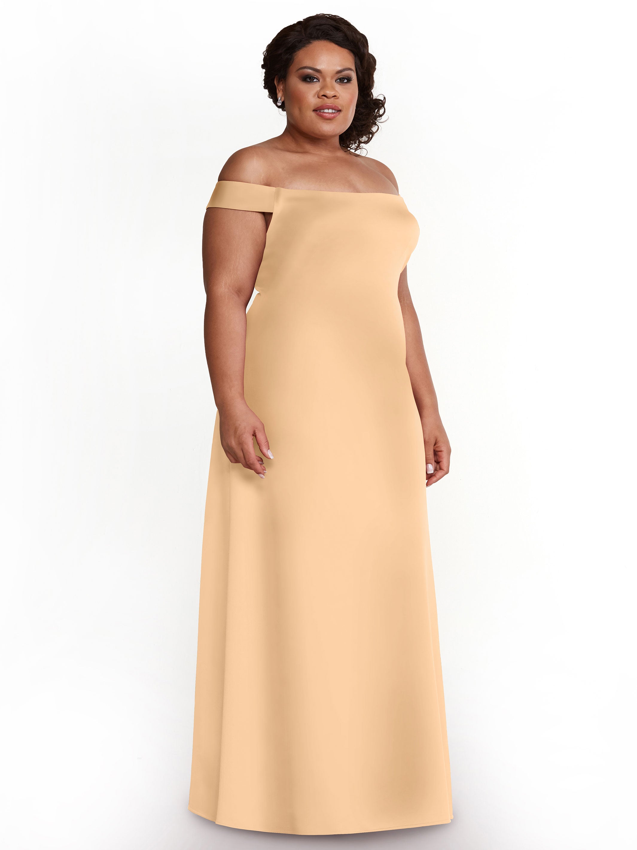 Elegant Off The Shoulder Sheath Bridesmaid Dress - Double Knit Fabric for Weddings, Parties & Formal Events