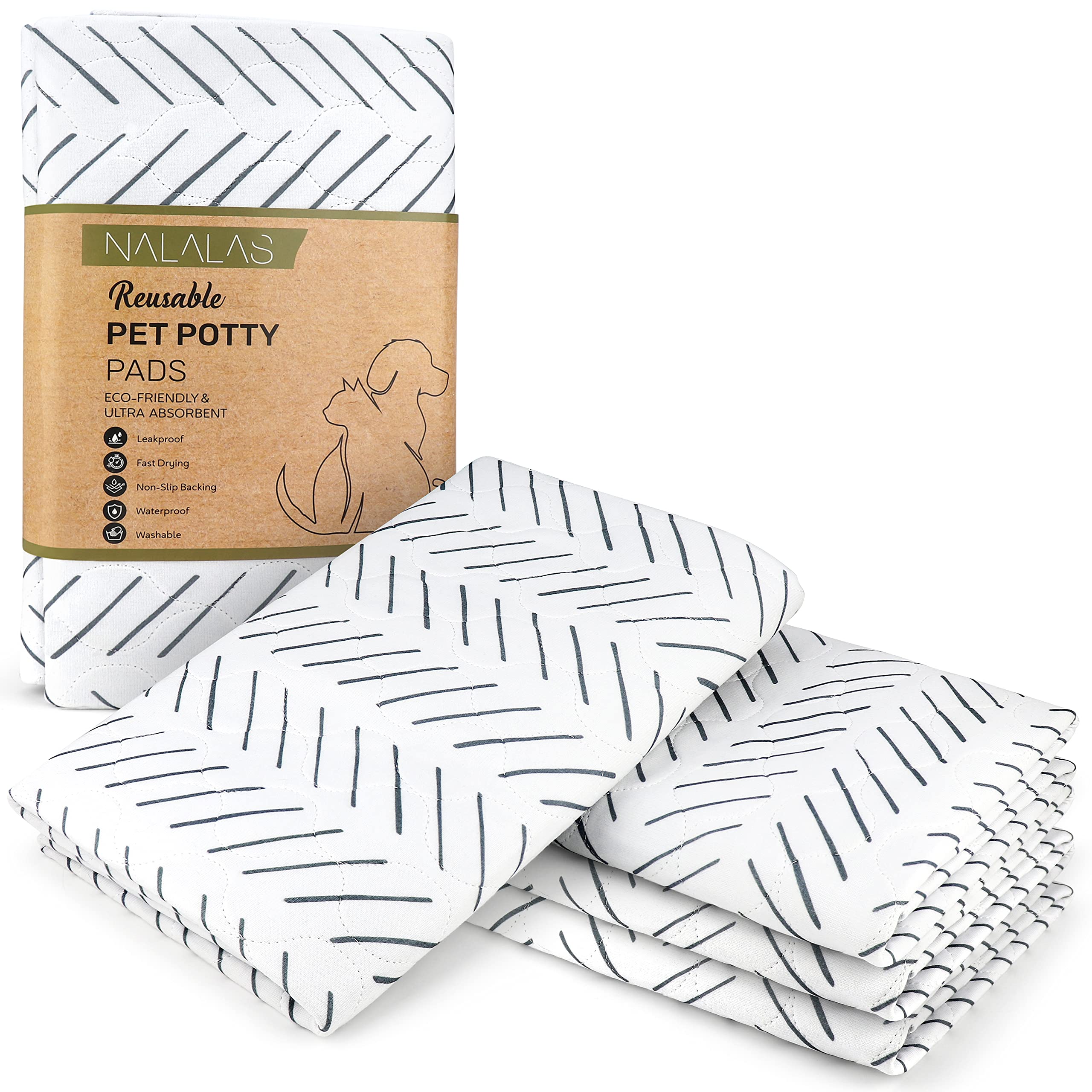 NALALAS Washable & Reusable Dog Pee Pads - 34