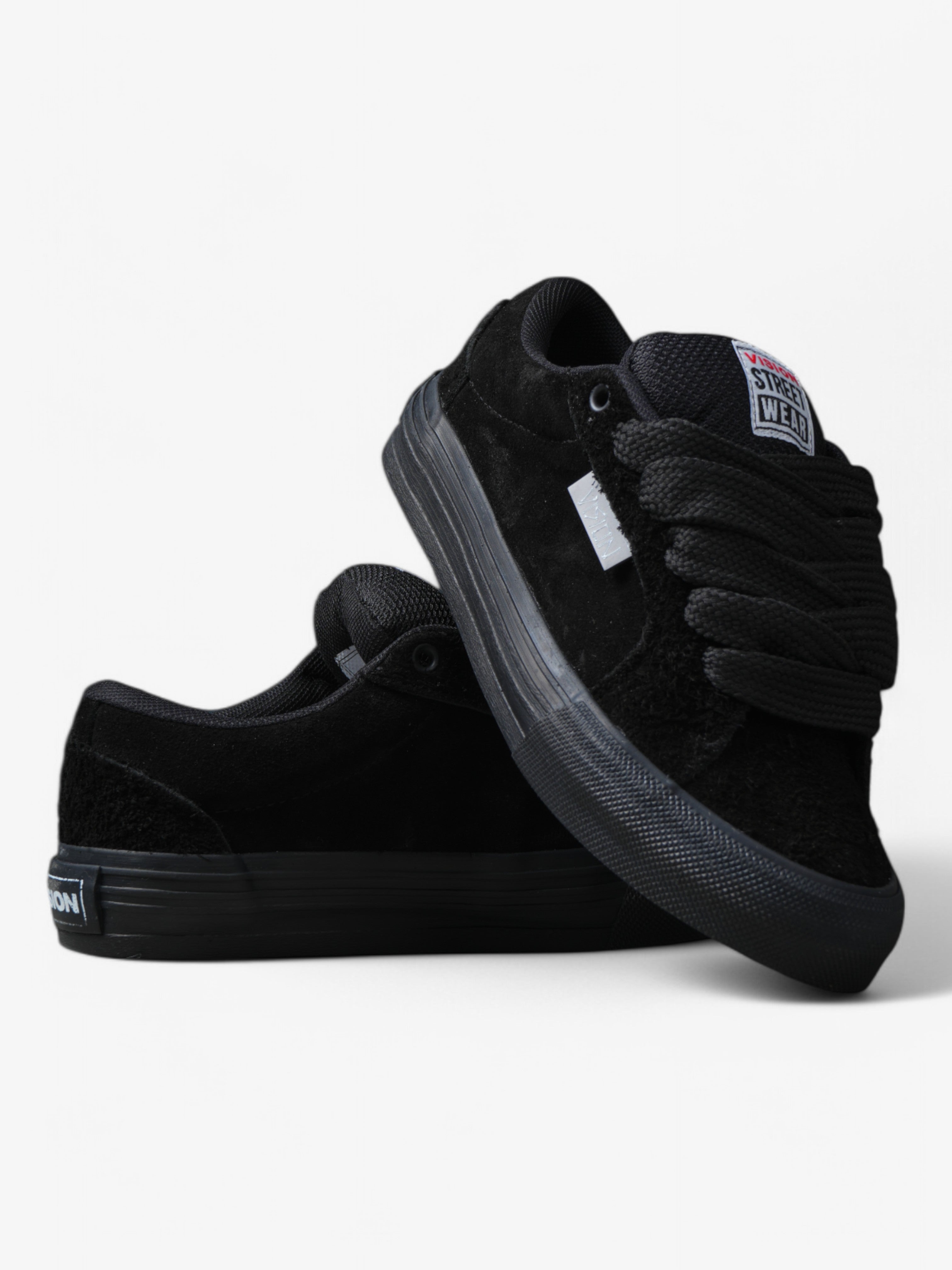 Vision Street Wear Odd Cirkus Suede Skate Shoes for Men & Women - Black High-Top Sneakers for Street Style & Skateboarding