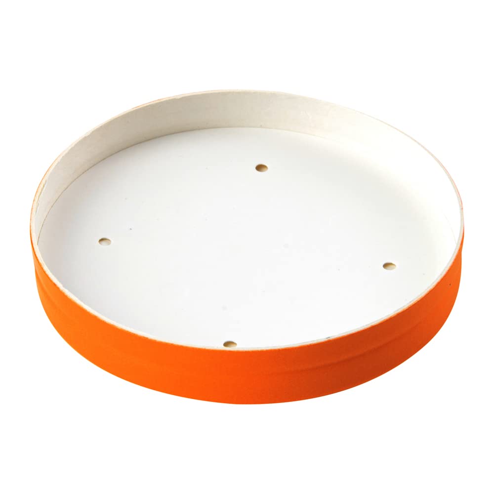 Restaurantware Bio Tek Vented Lids for 8oz & 12oz Soup Containers - 200 Pack | Microwave Safe Orange Paper Lids for Hot & Cold Foods | Perfect for Takeout, Catering, and Food Service Businesses