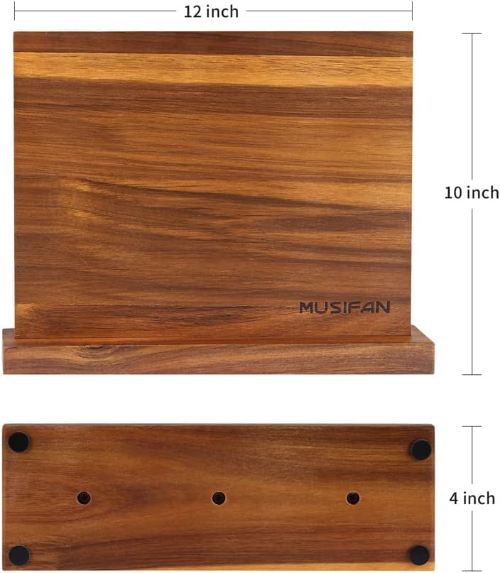 Premium Magnetic Knife Holder - Strong Magnetic Knife Block Stand for Kitchen Knives - Safe Cutlery Storage & Display Rack - Perfect for Home Chefs & Professional Kitchens