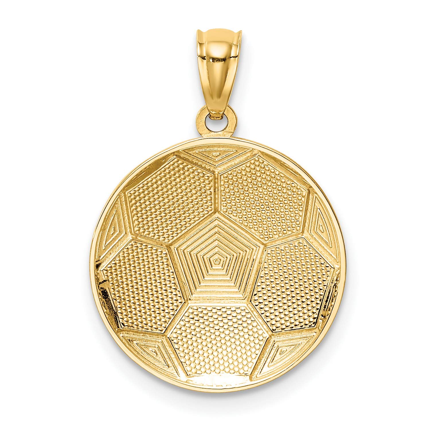 14k Yellow Gold Soccer Ball Pendant Necklace - Elegant Football Jewelry Gift for Players & Fans - Perfect for Games, Gifts & Sports Events