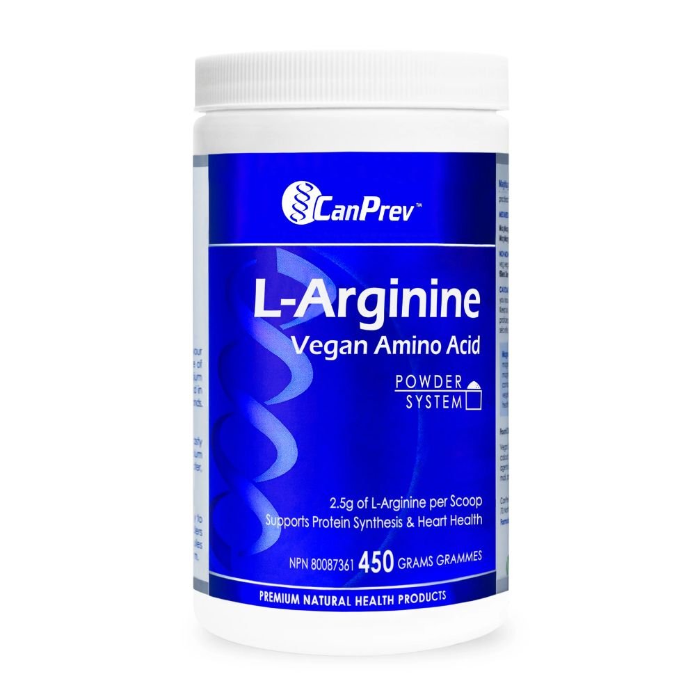 Canprev L-Arginine Powder 450g - Pure Amino Acid Supplement for Heart Health, Workout Performance & Blood Flow - Ideal for Athletes, Bodybuilders & Fitness Enthusiasts