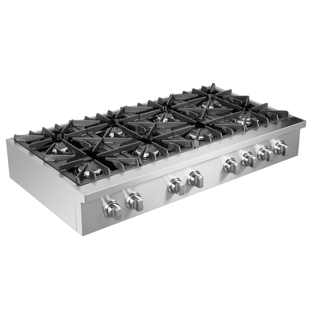 Forno Lseo 48 Inch 8 Burner Professional Gas Rangetop with Griddle - Stainless Steel Commercial Range (FCTGS5737 48) for Restaurant, Catering & Home Kitchen Use