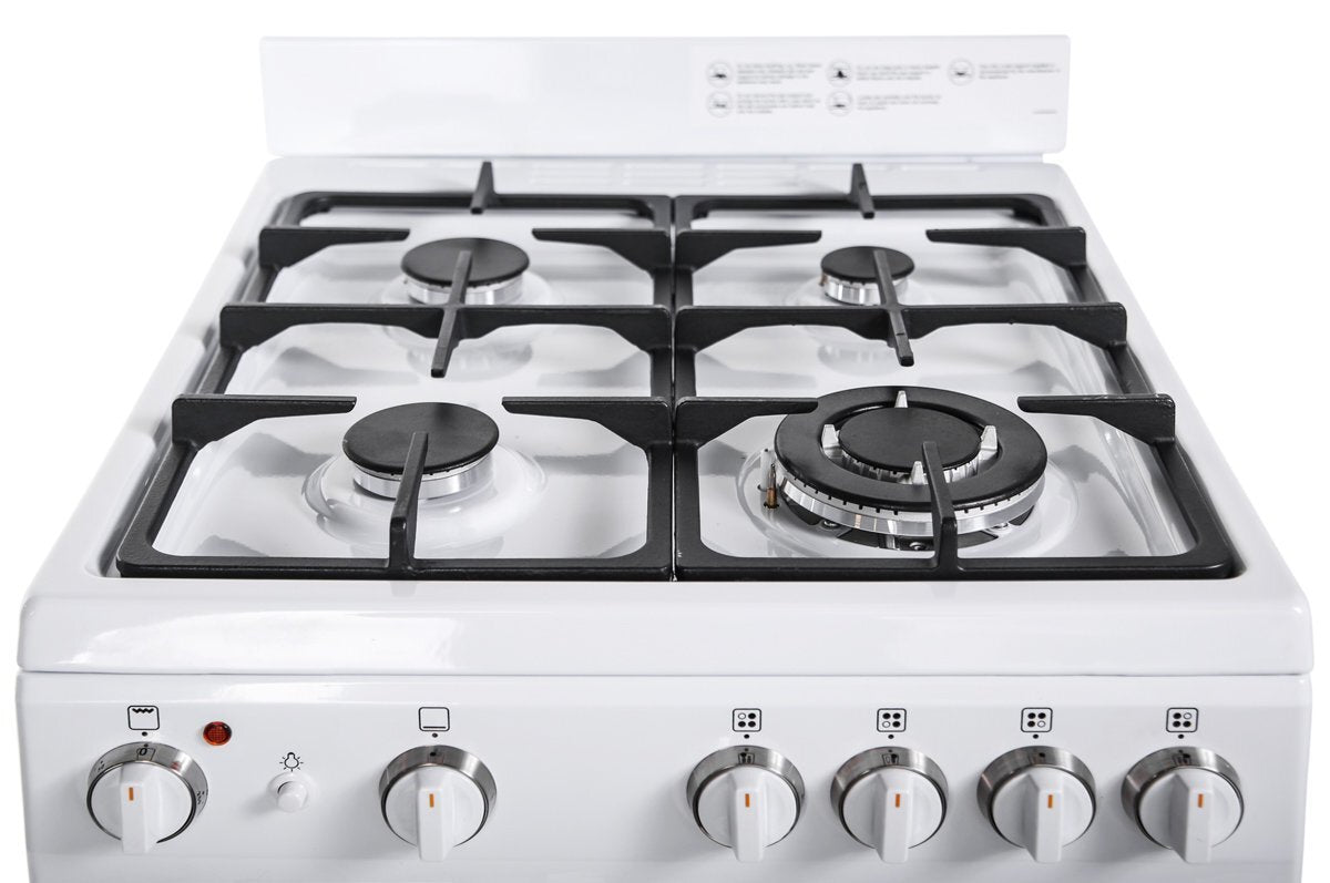 Haier 54cm Freestanding Natural Gas Cooker HOR54B5MGW1 - 5 Burner Gas Stove for Home Kitchen Cooking, Baking & Entertaining