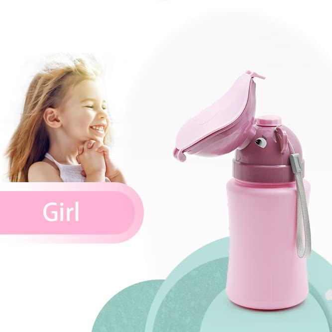 Portable Travel Potty for Kids - Foldable Car Potty for Camping, Road Trips, Beach & Outdoor Activities (Pink) - Ideal for Toddlers & Potty Training on the Go