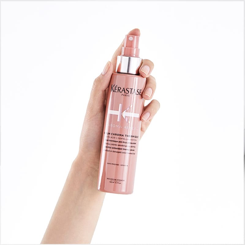 Kérastase Chroma Absolu Thermique Anti-Frizz Heat Protection Serum for Smooth, Shiny Hair - Perfect for Styling, Blowouts & Hot Tools