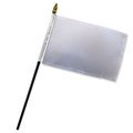 4x6 Inch Miniature Desk Flag - Small White Stick Flags for Office Decor, School Projects & Patriotic Displays - Perfect for Desks, Events & DIY Crafts
