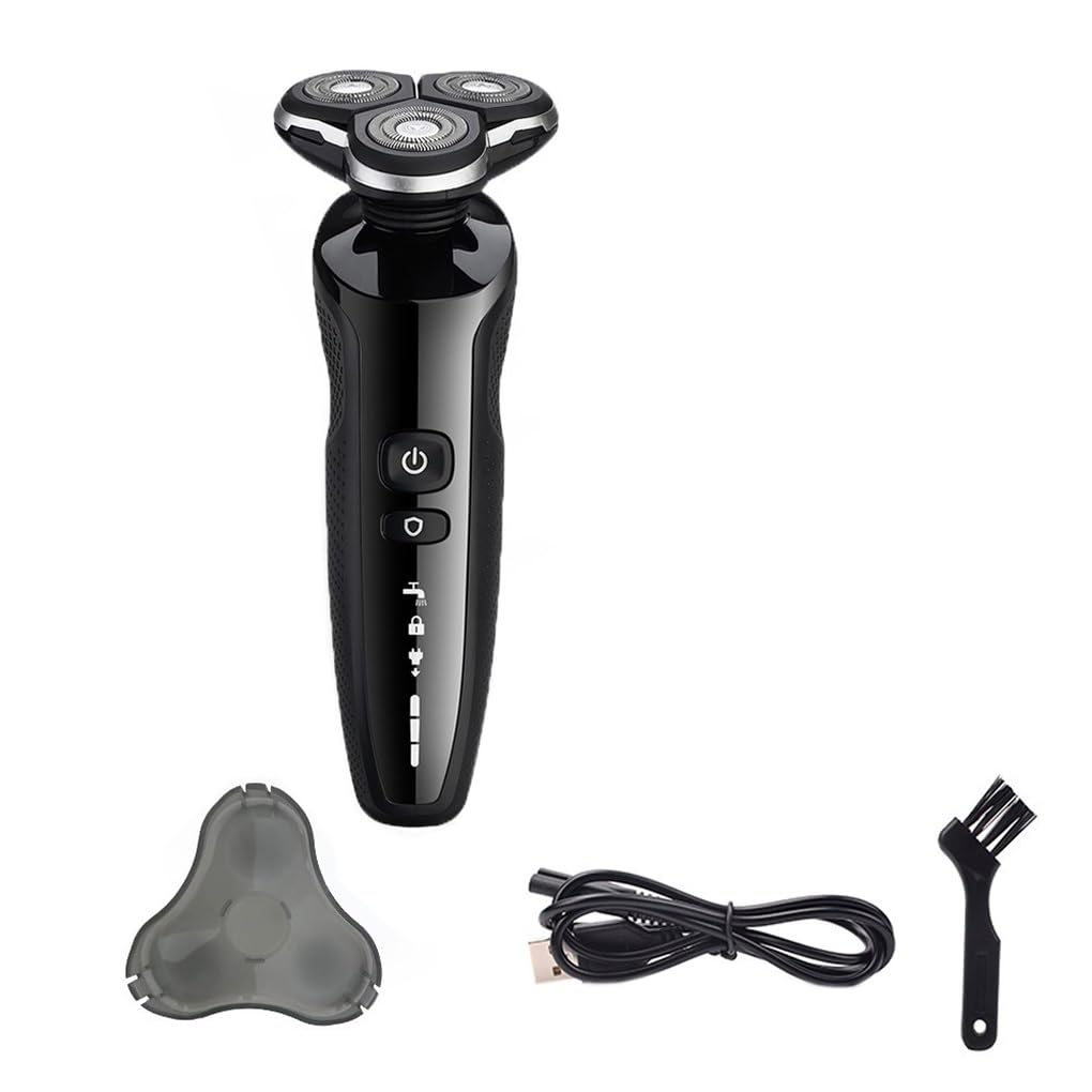 Electric Head Shaver for Men - Rechargeable Wet/Dry Beard Trimmer with Fast Charging & Waterproof Design - Perfect for Travel, Gym & Daily Grooming