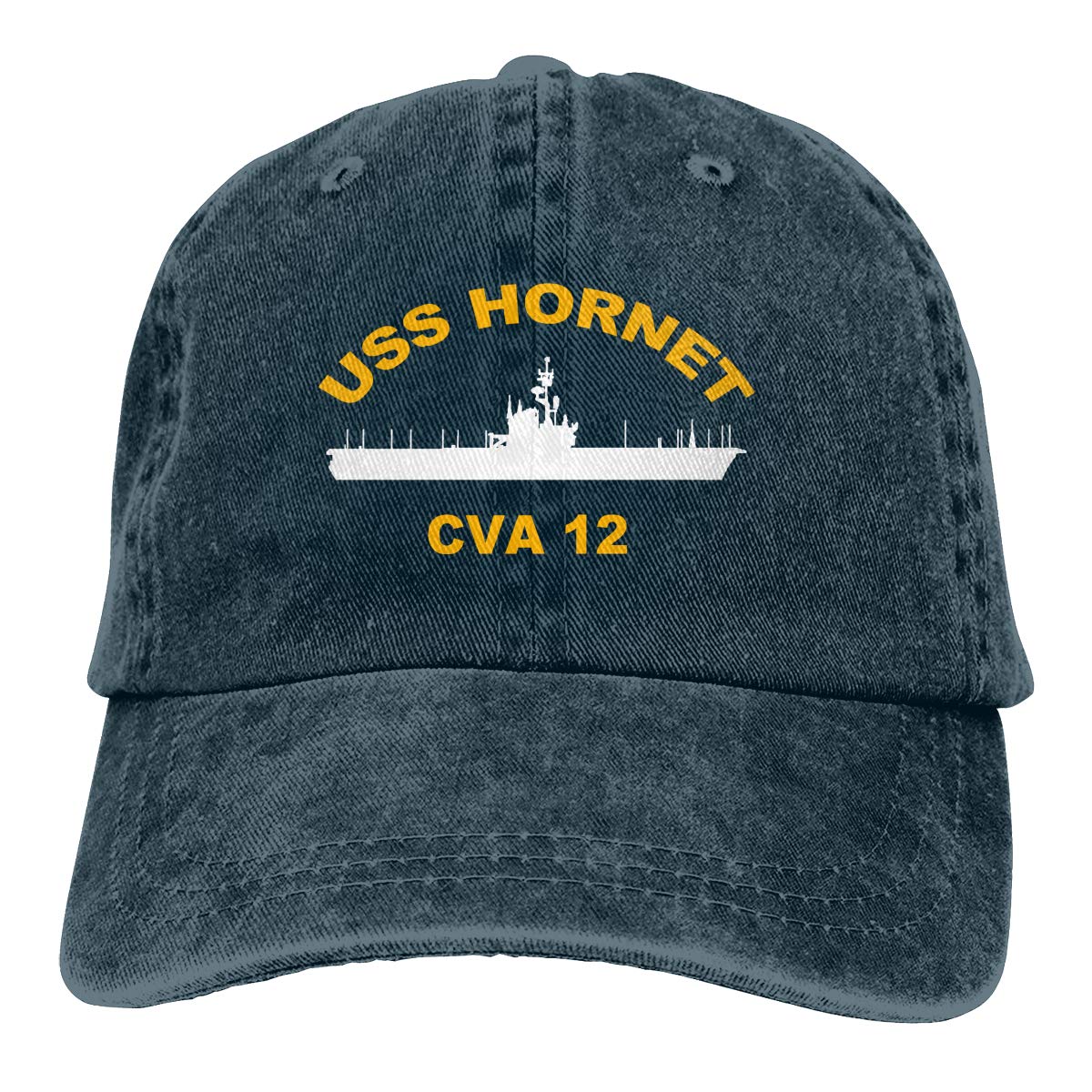 USS Hornet CVA-12 Navy Baseball Cap - Vintage Military Unisex Dad Hat - Adjustable Denim Cowboy Hat for Men & Women - Perfect for Outdoor Activities, Sports Events & Patriotic Occasions