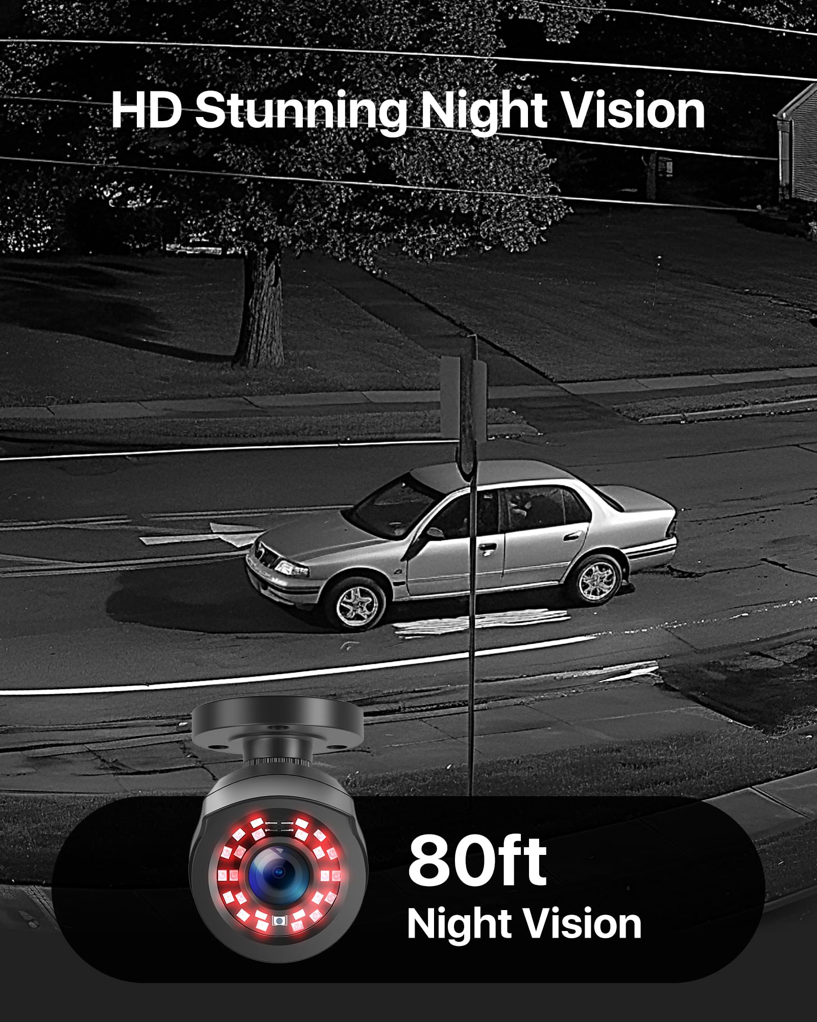 ZOSI 3K Lite 8CH Outdoor Security Camera System with 1TB HDD, AI Human/Vehicle Detection, Night Vision, H.265+ 5MP DVR Recorder & 8X 1080P Weatherproof CCTV Cameras - Ideal for Home, Business & Property Surveillance