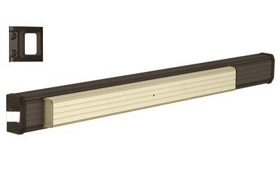 Jackson 311295S3690 Champagne Push Pad Rim Exit Device for 3' Doors - Durable Commercial Door Hardware for Schools, Hospitals & Office Buildings