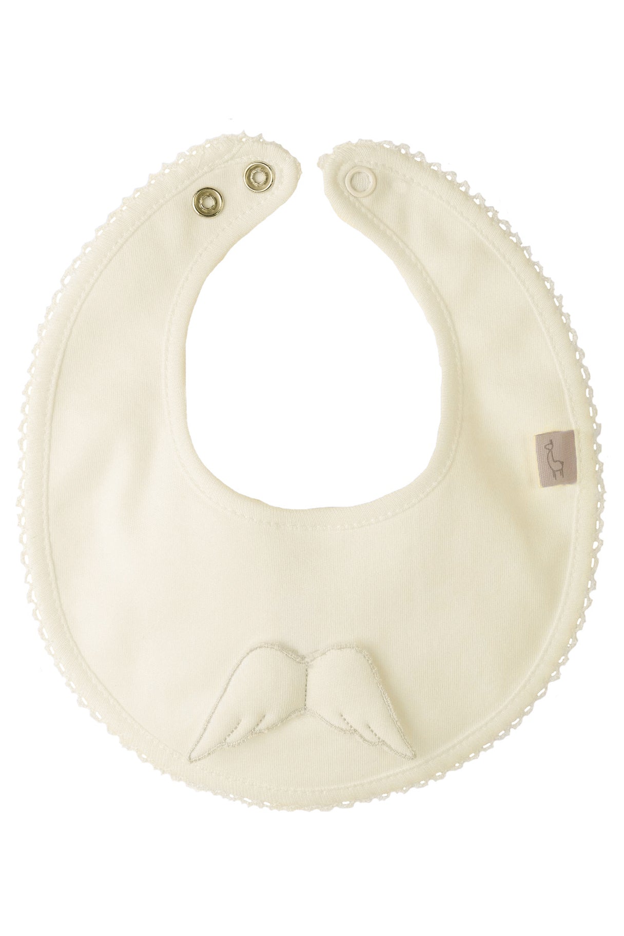 Angel Wing Round Cotton Bib for Babies - Soft & Absorbent Drool Bibs for Newborns & Infants - Perfect for Feeding, Teething, and Everyday Use