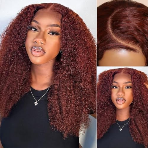 13x4 Lace Glueless Reddish Brown Wig
