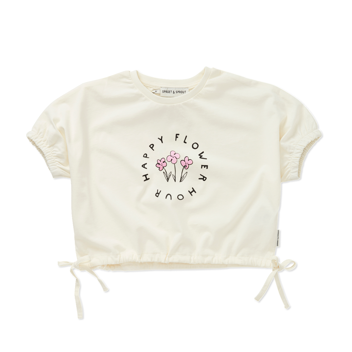 Happy Flower T-Shirt by Sproet & Sprout - Cute Floral Graphic Tee for Women - Perfect for Casual Wear, Summer Outfits & Gift Giving