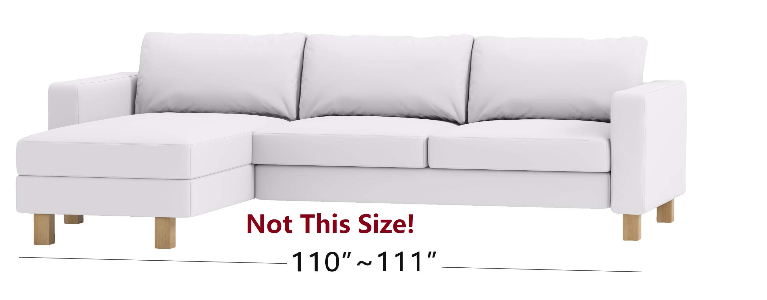 IKEA Karlstad Loveseat Sofa Cover Replacement - 2-Seat Sectional Slipcover, Dark Gray, 244cm Width (Not 282cm) | Perfect for Home Decor, Living Room Protection & Furniture Refresh