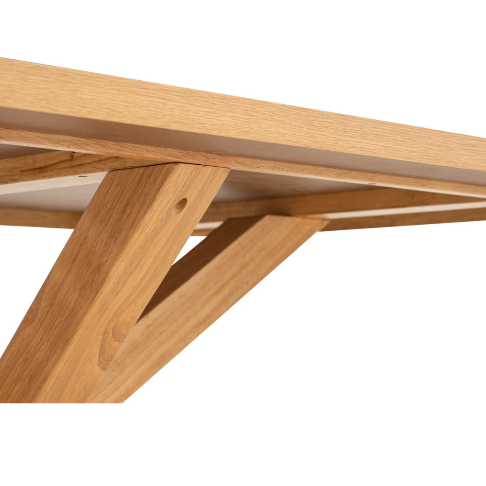 Kare 180cm Natural Wood Dining Table - Modern Farmhouse Style for Dining Room, Kitchen, and Family Gatherings