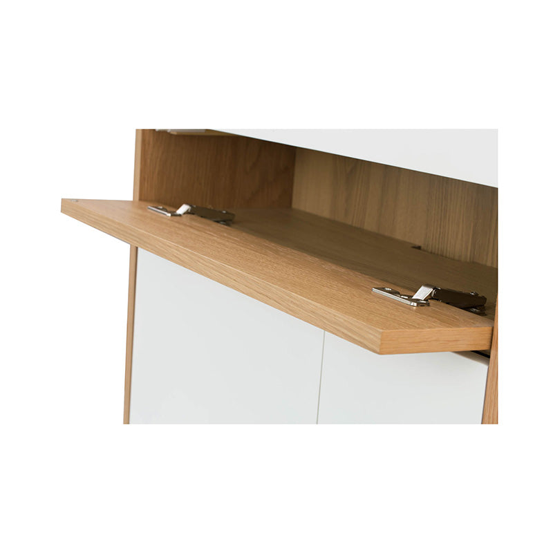 BARTON 71cm Study Desk in Natural & White - Perfect for Home Office, Dorm Room, and Small Spaces