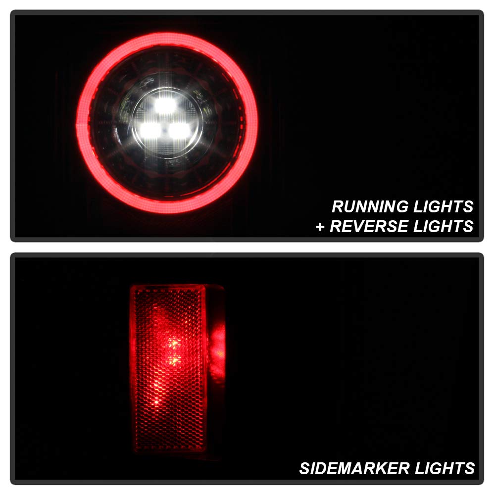 ACANII Black Housing LED Round Sequential Tail Lights for 2018-2022 Jeep Wrangler JL | Halogen Type Replacement | Enhanced Visibility & Style for Off-Road Adventures