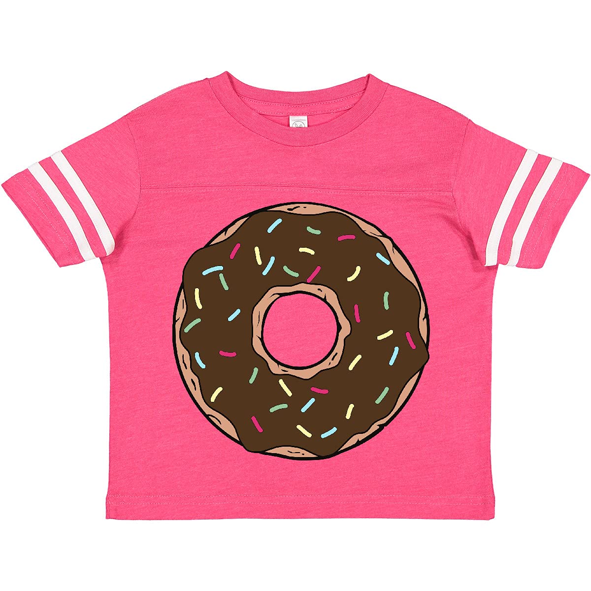 Inktastic Chocolate Donut Toddler T-Shirt - Cute Doughnut with Glaze & Sprinkles Graphic Tee for Boys & Girls - Perfect for Birthday Parties, Donut-Themed Events & Casual Wear
