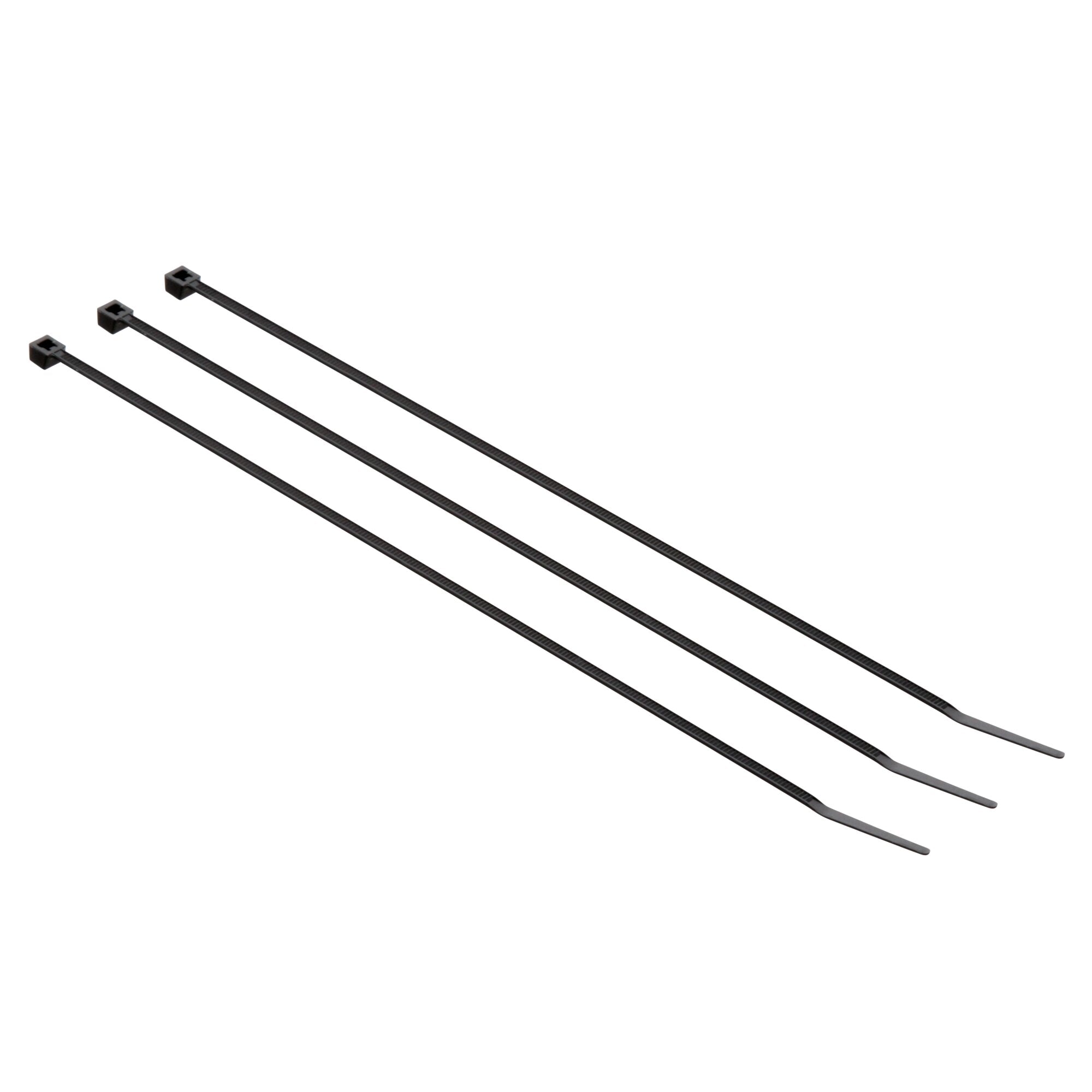 3M CT8BK18 Black Nylon Cable Ties - 8 Inch, 100-Pack - Heavy Duty Zip Ties for Organizing Wires, Cables, and Household Items - Ideal for Home, Office, and DIY Projects