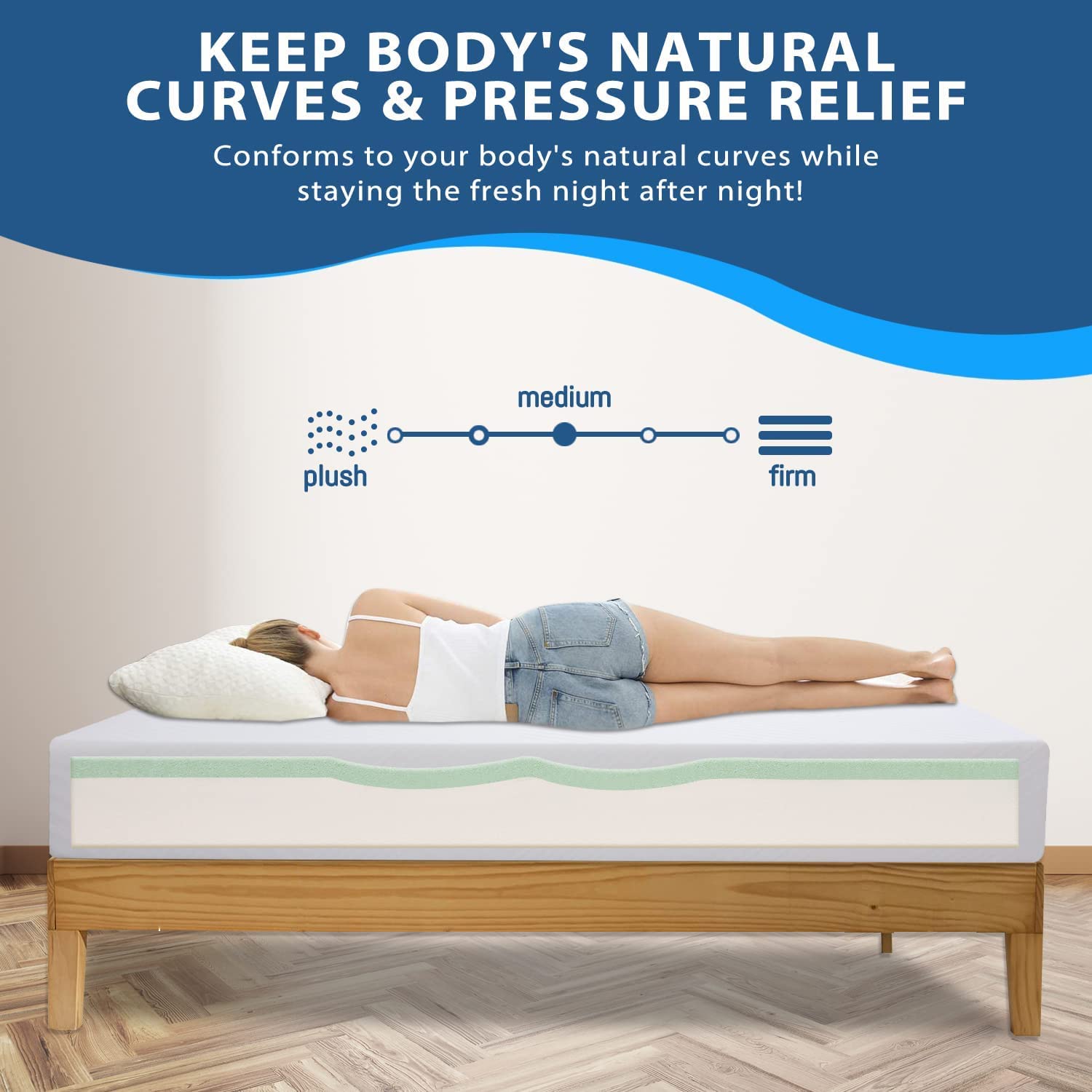 MLILY 8 Inch Twin Memory Foam Mattress in a Box - Medium Firm, CertiPUR-US Certified for Bunk Beds & Trundle Beds | Perfect for Kids Rooms, Guest Rooms & Small Spaces