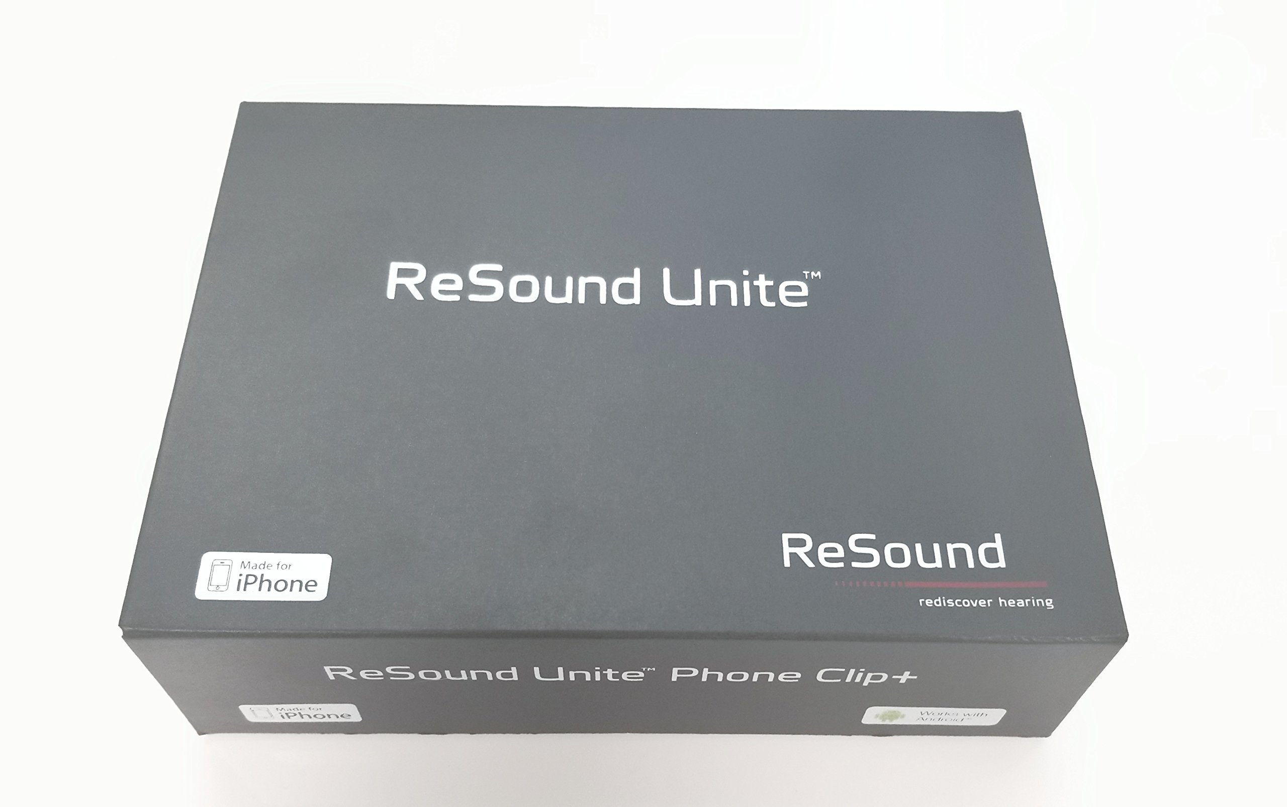ReSound Unite Phone Clip+ - Wireless Bluetooth Streamer for Hearing Aids | Hands-Free Calls & Audio Streaming | Compatible with iPhone & Android | Home, Office & Outdoor Use