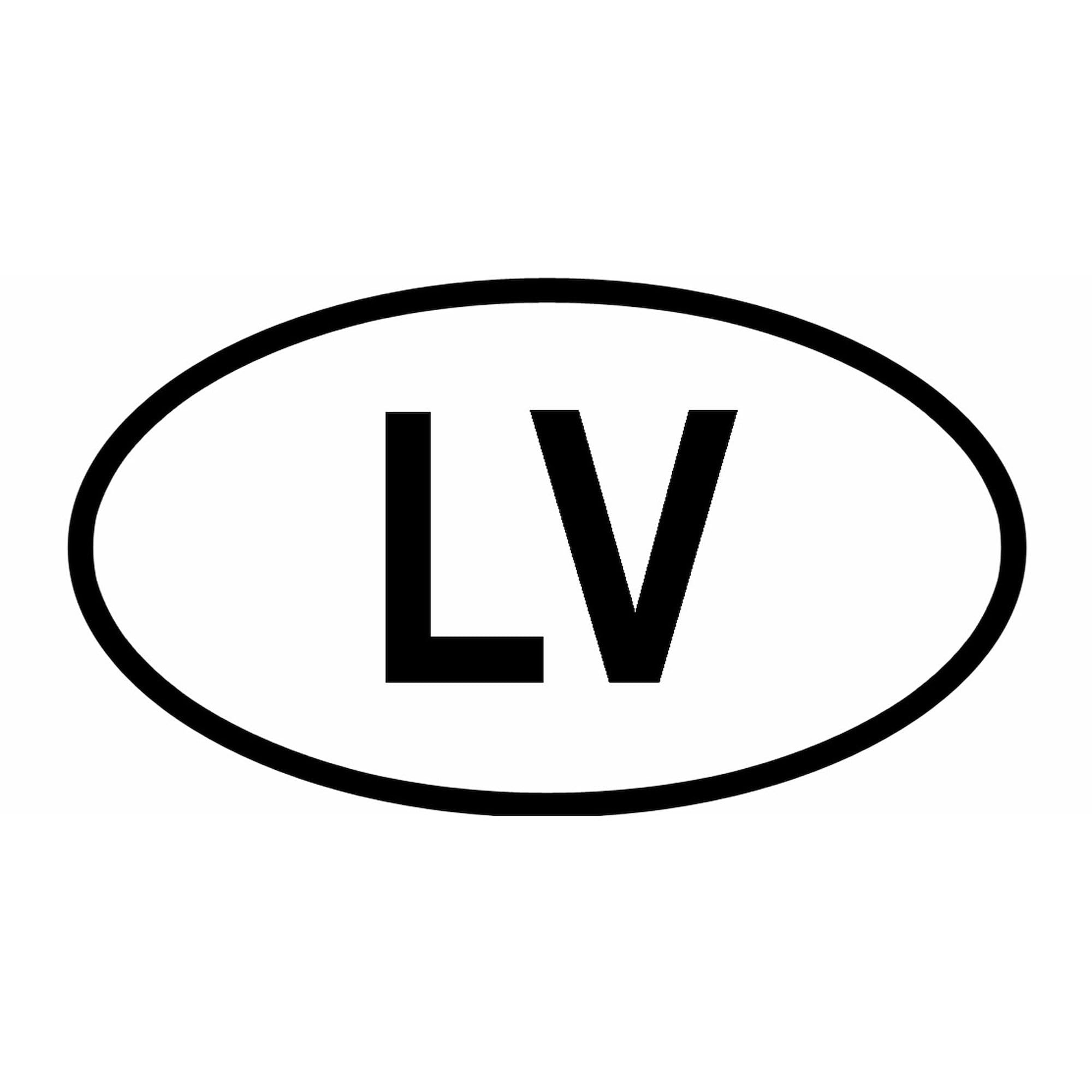 Latvia Oval Car Bumper Sticker - Travel & Decoration