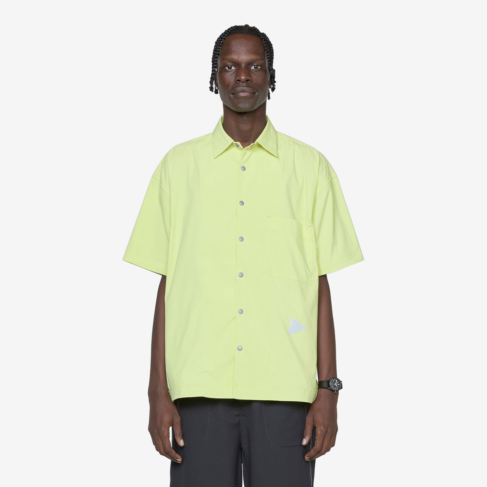 UV Protection Stretch Short Sleeve Shirt for Men & Women - Breathable Quick-Dry Yellow Green Outdoor Sun Shirt for Hiking, Running, Fishing & Summer Activities