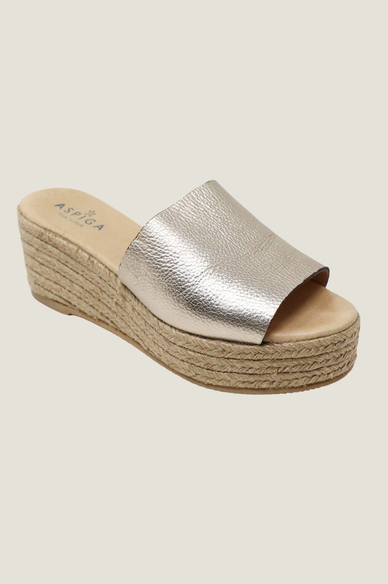 Laura Mule Women's Slide Sandals in Gold - Comfortable Summer Casual Shoes for Beach, Pool & Vacation Wear
