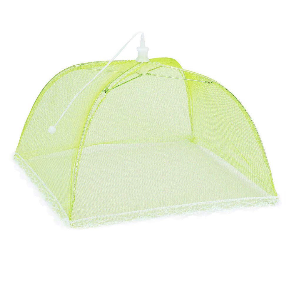 Zerlibeaful Large Mesh Food Cover Tent - Breathable Picnic Umbrella Screen for Outdoor Dining, Kitchen & Bar Storage - Green One Size | Perfect for BBQs, Camping & Backyard Parties
