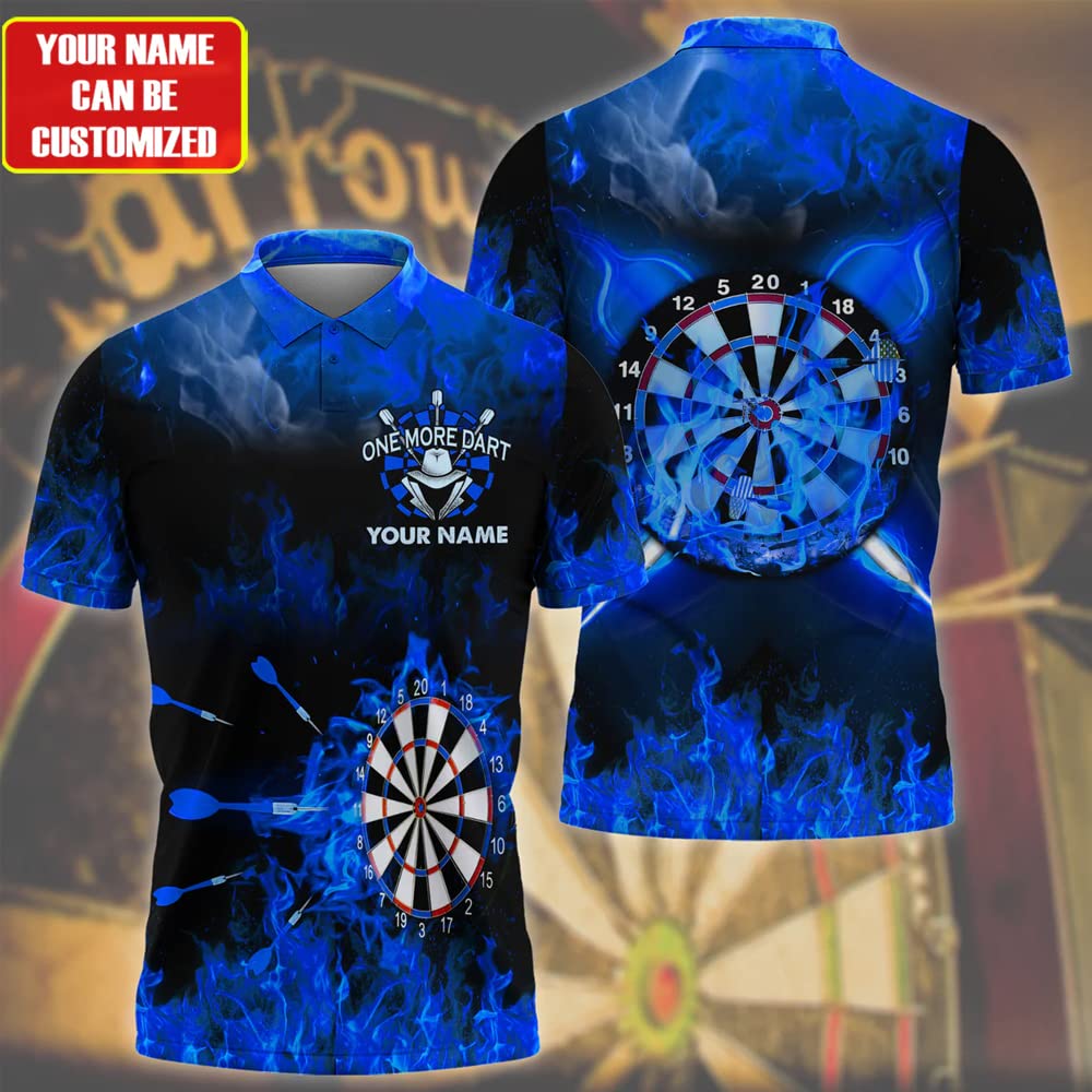 Custom Name Dart Polo Shirt for Men - Personalized Short Sleeve Team Jerseys - Great Gift for Dart Players & Sports Enthusiasts - Perfect for Tournaments, Casual Wear & Team Uniforms