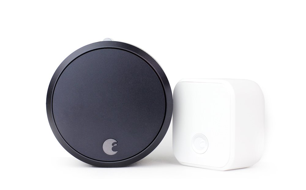 August Smart Lock Pro + Connect Hub - Wi-Fi Enabled Smart Door Lock for Keyless Entry | Works with Alexa & Google Assistant | Home Security & Smart Home Automation | Dark Gray Finish | Perfect for Apartments, Rentals & Smart Homes