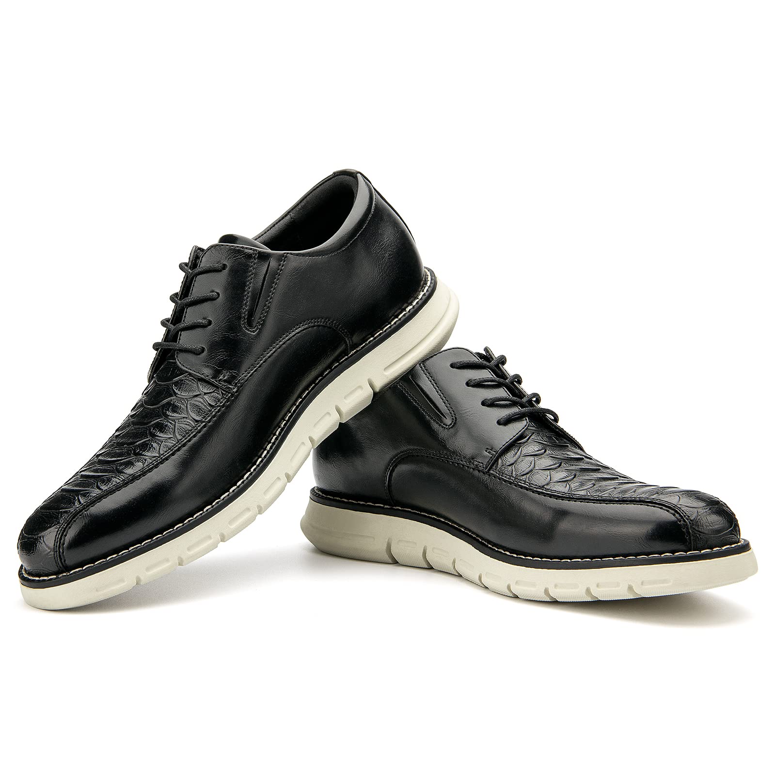 Meijiana Men's Oxford Dress Shoes - Classic Lace-Up Formal Shoes for Business, Office & Wedding Attire