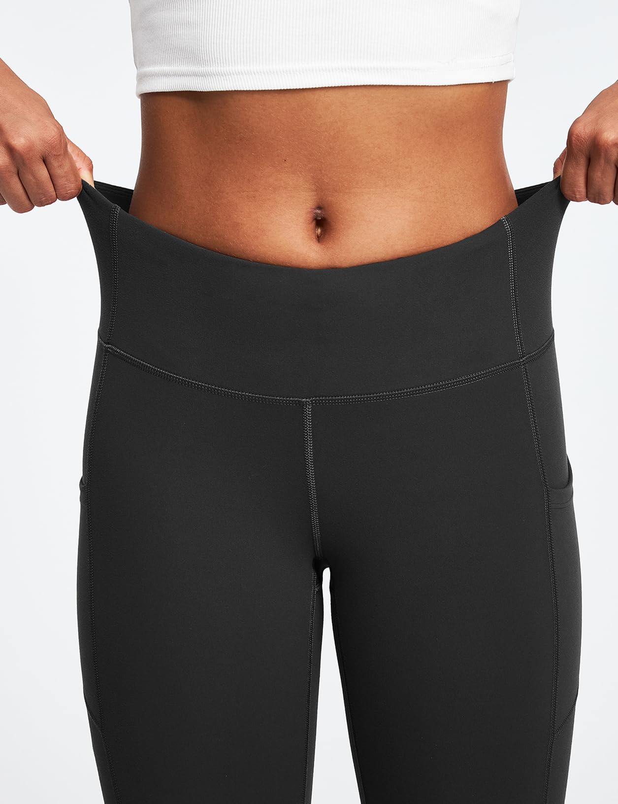 Heathyoga Fleece Lined Leggings with Pockets for Women - Thermal Winter Yoga Pants, High Waisted Warm Workout Leggings - Perfect for Yoga, Running, Gym & Cold Weather Activities