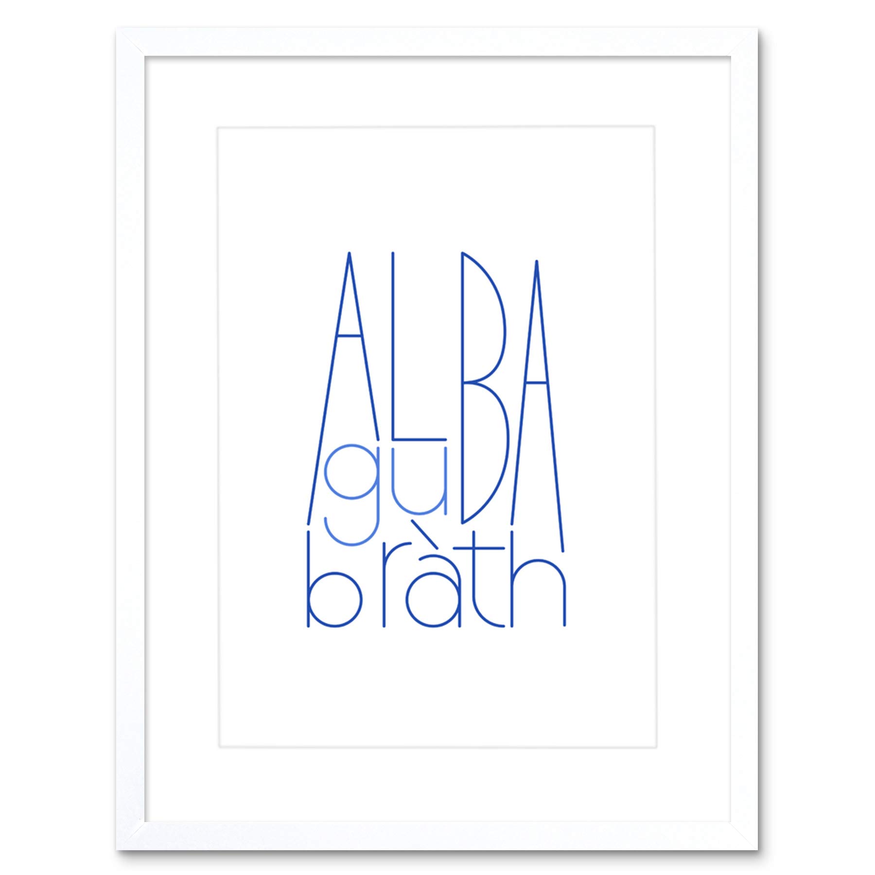 Scotland Alba Gu Brath Framed Wall Art Print - Vintage Scottish Highland Decor for Home, Office & Gifts | Perfect for Living Room, Bedroom & Celtic-Themed Spaces