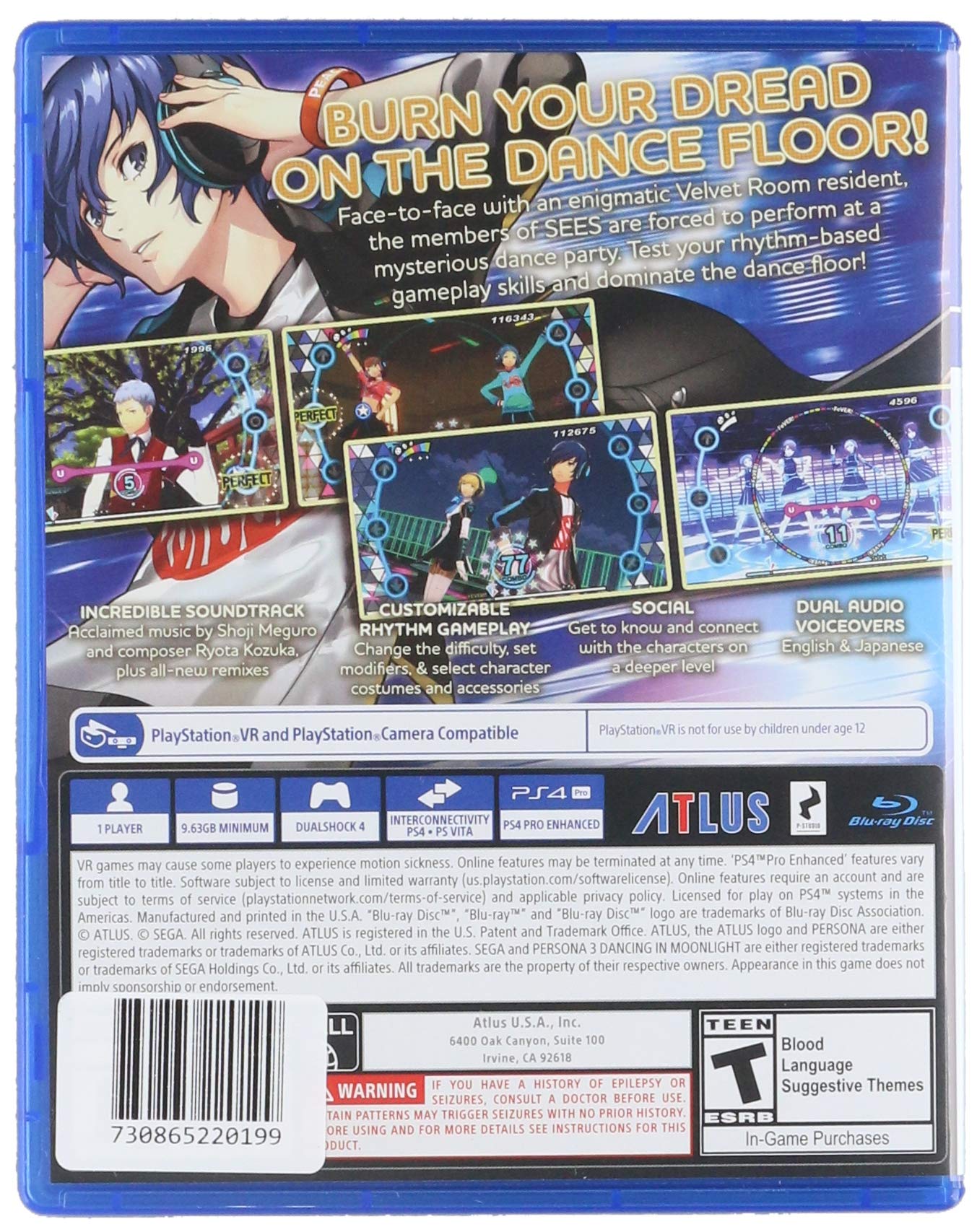 Persona 3: Dancing in Moonlight - PS4 Game | Rhythm Dance Adventure | Perfect for Anime Fans & Nighttime Gaming
