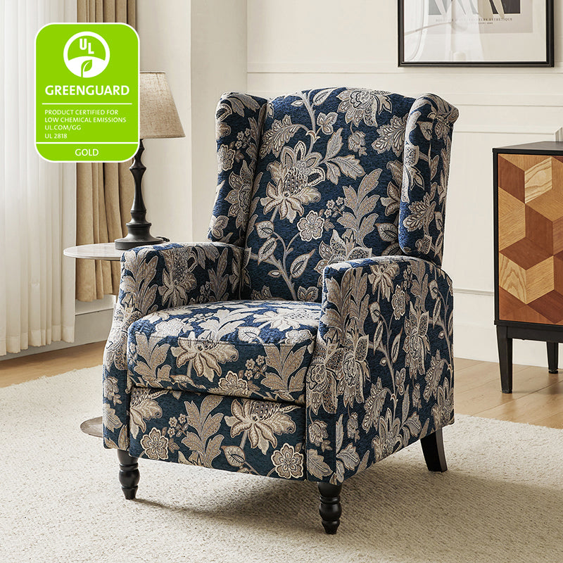 Lilith Upholstered Recliner Chair - Adjustable Backrest & Footrest, Ergonomic Living Room Reclining Chair for Relaxing, Reading & Watching TV