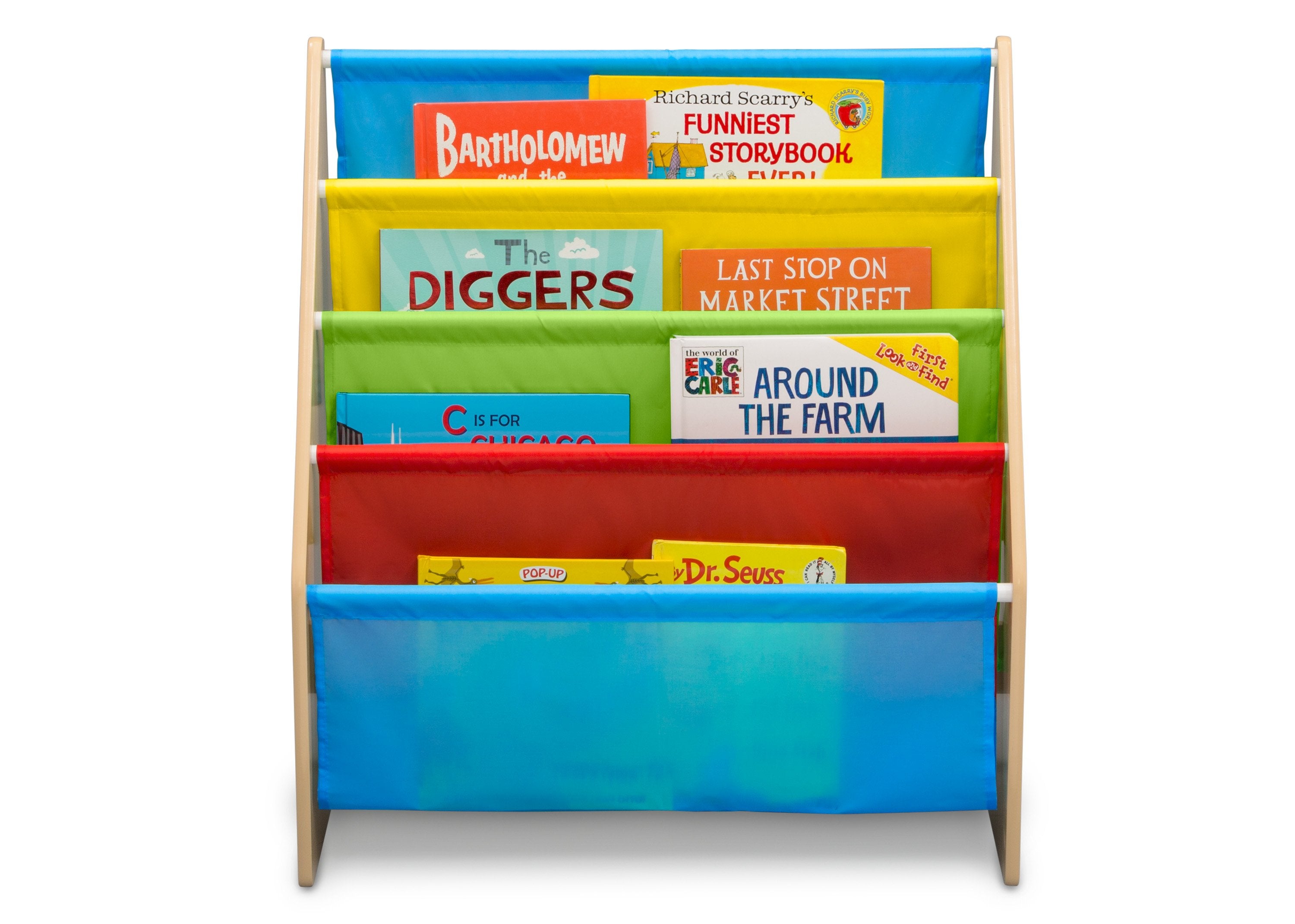 Kids Sling Book Rack - Adjustable Wall-Mounted Bookshelf for Children's Room - Perfect for Bedroom, Nursery & Classroom Organization
