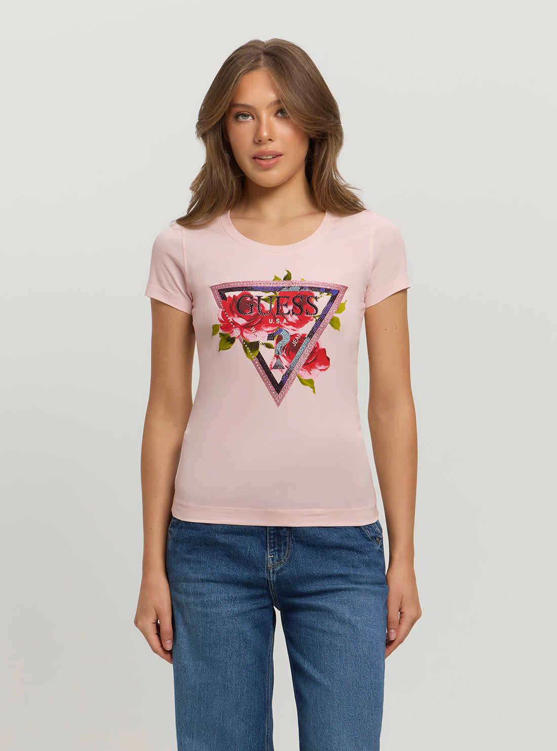 Eco-Friendly Pink Roses Graphic T-Shirt for Women | Soft Cotton Tee with Floral Design | Perfect for Casual Wear, Outfits & Gifts