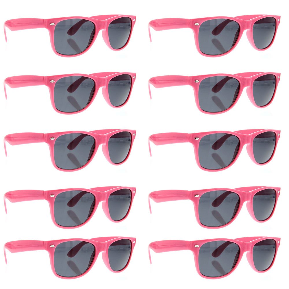 Wholesale Bulk 80's Retro Style Unisex Promotional Sunglasses - 10 Pack - Perfect for Parties, Events & Giveaways