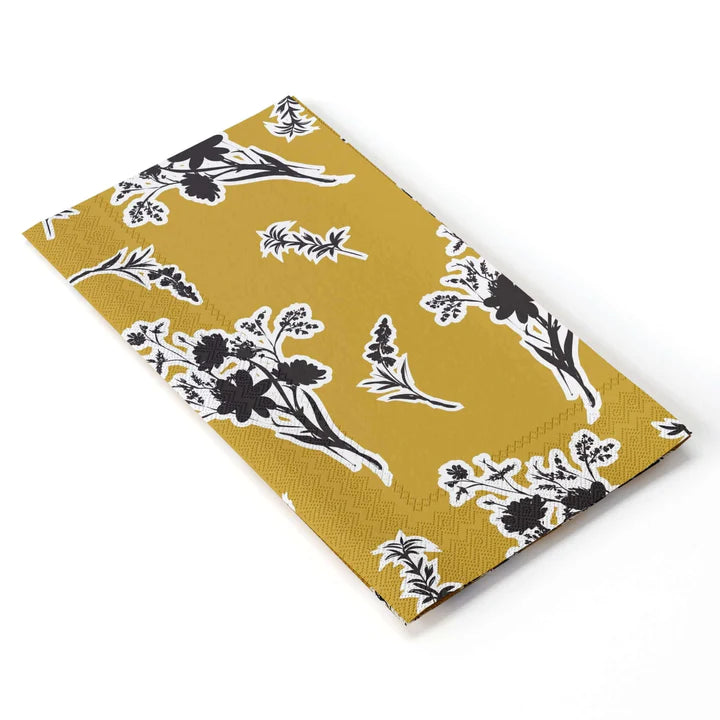 Eco-Friendly Black & White Disposable Paper Buffet Napkins - 20 Pack for Parties, Weddings & Catering Events