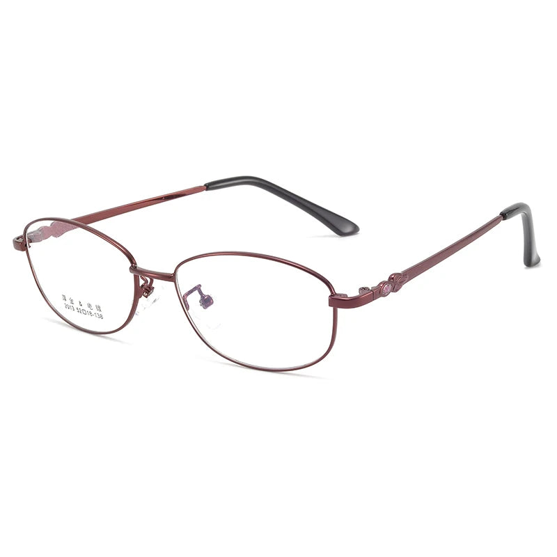 Bclear Women's Full Rim Oval Alloy Eyeglasses - Lightweight Metal Frame Glasses for Women, Trendy Oval Shape, My2013 Collection - Perfect for Office, Reading & Everyday Fashion